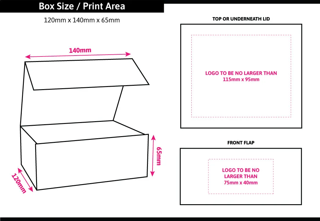 Matt White Foil Printed Boxes 120x140x65mm