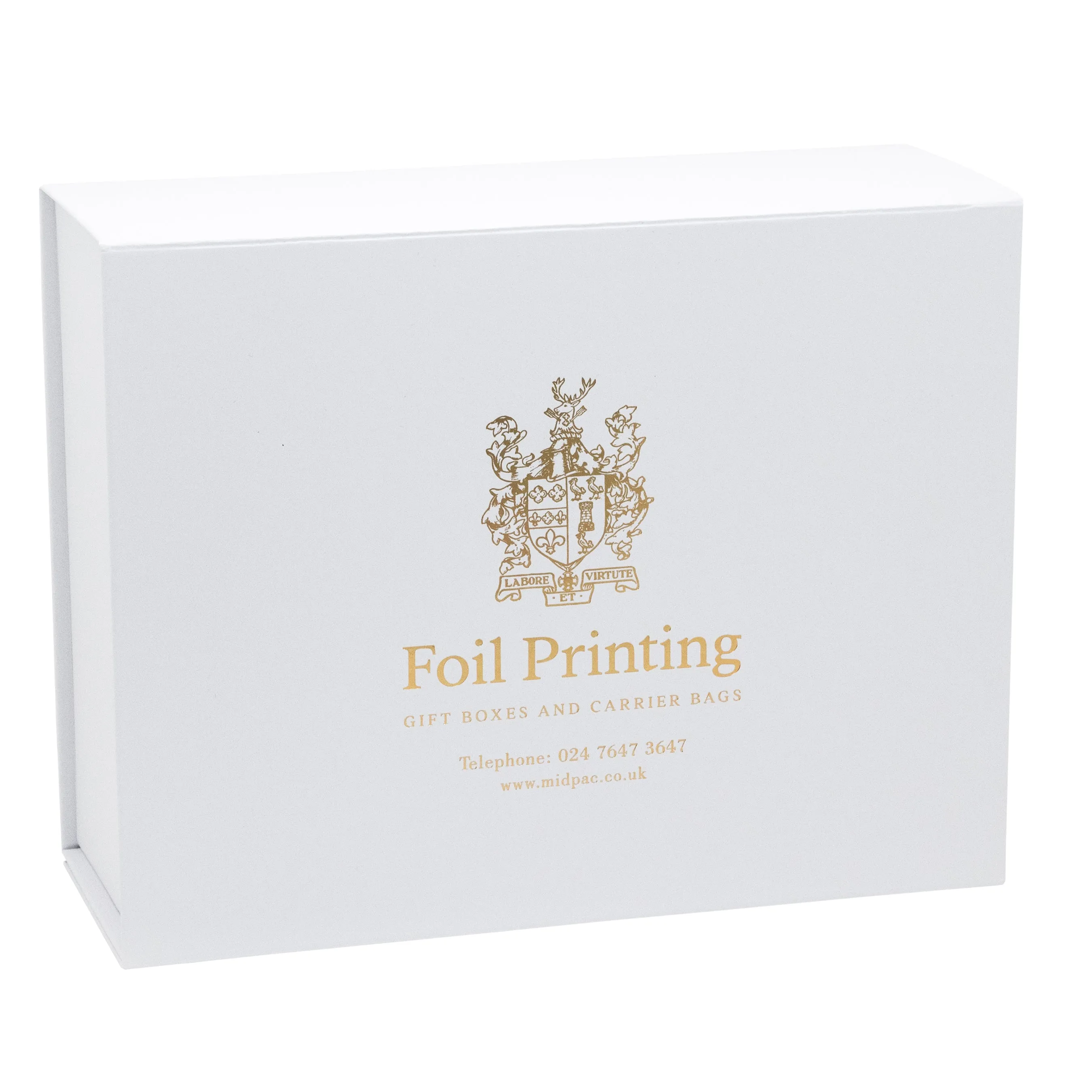 Matt White Foil Printed Boxes 120x140x65mm