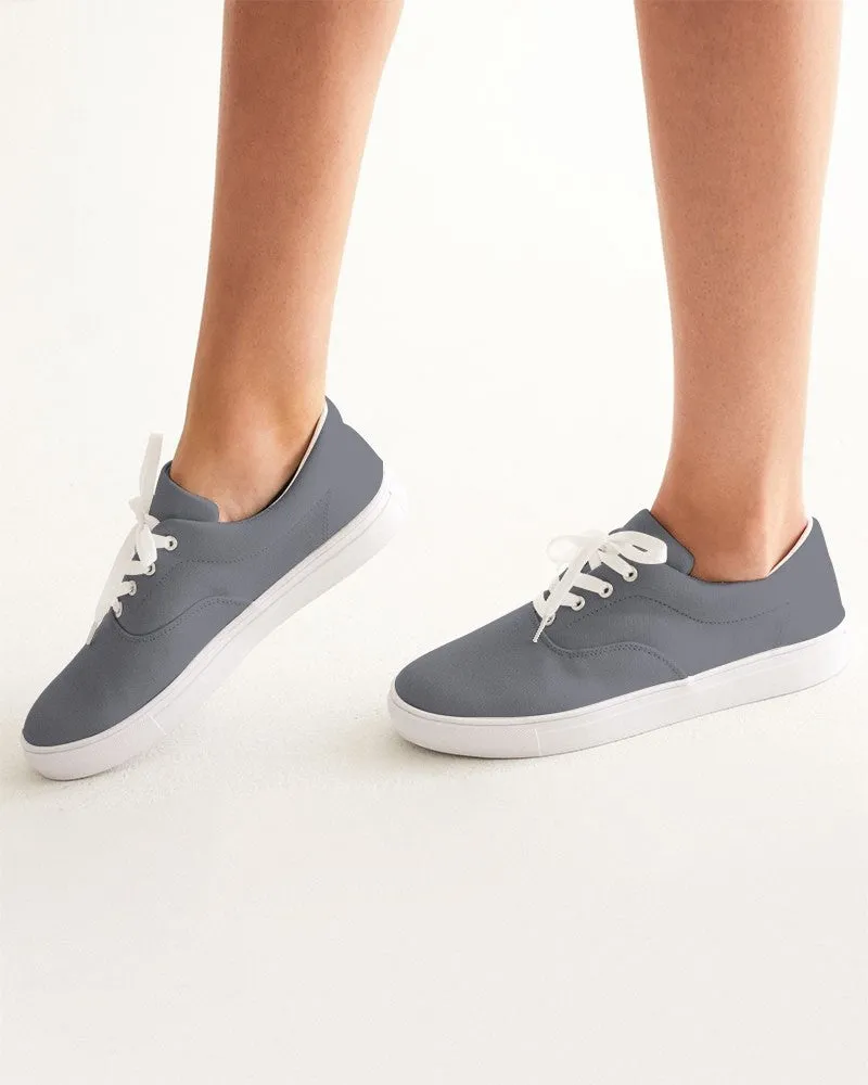 Medium Dark Blue Gray Women's Canvas Sneakers | Women's | Medium Dark Pale Blue Gray | C10M10Y0K60