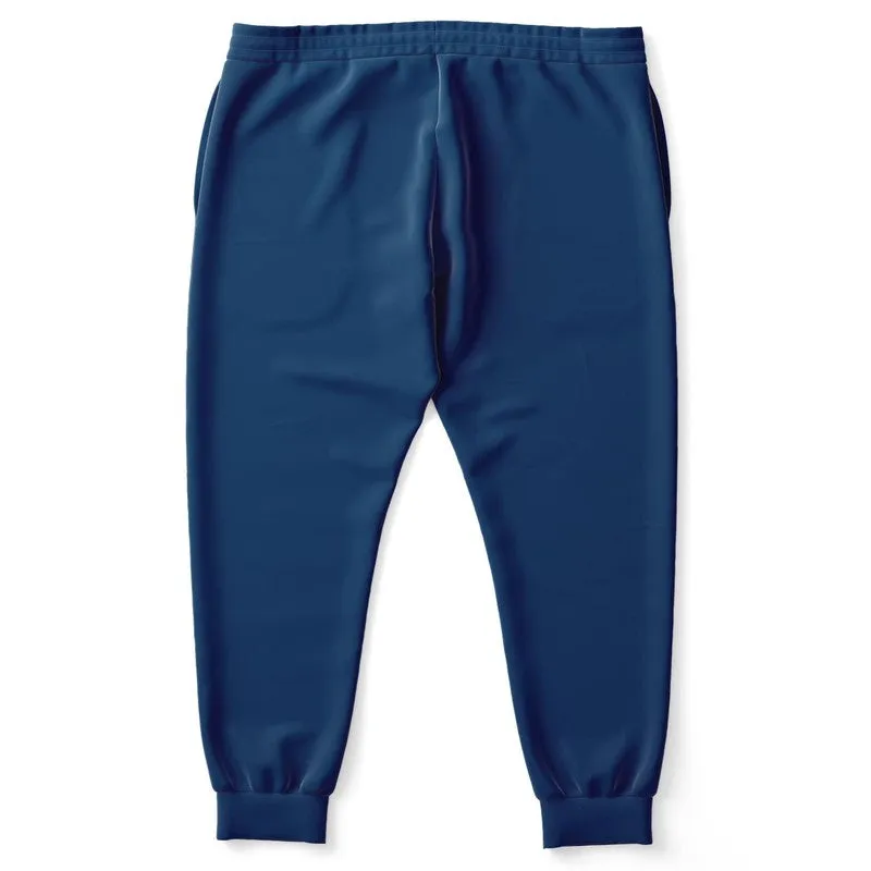 Medium Dark Blue Joggers | Unisex | with PLUS sizes | Medium Dark Pure Blue | C100M50Y0K60