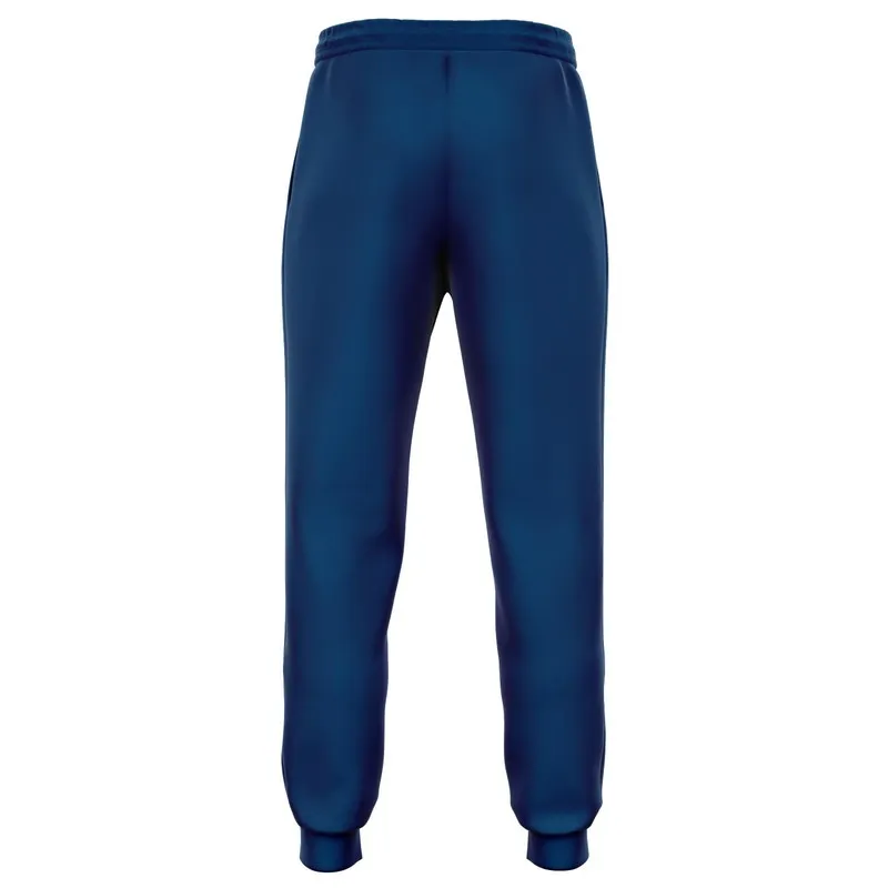 Medium Dark Blue Joggers | Unisex | with PLUS sizes | Medium Dark Pure Blue | C100M50Y0K60