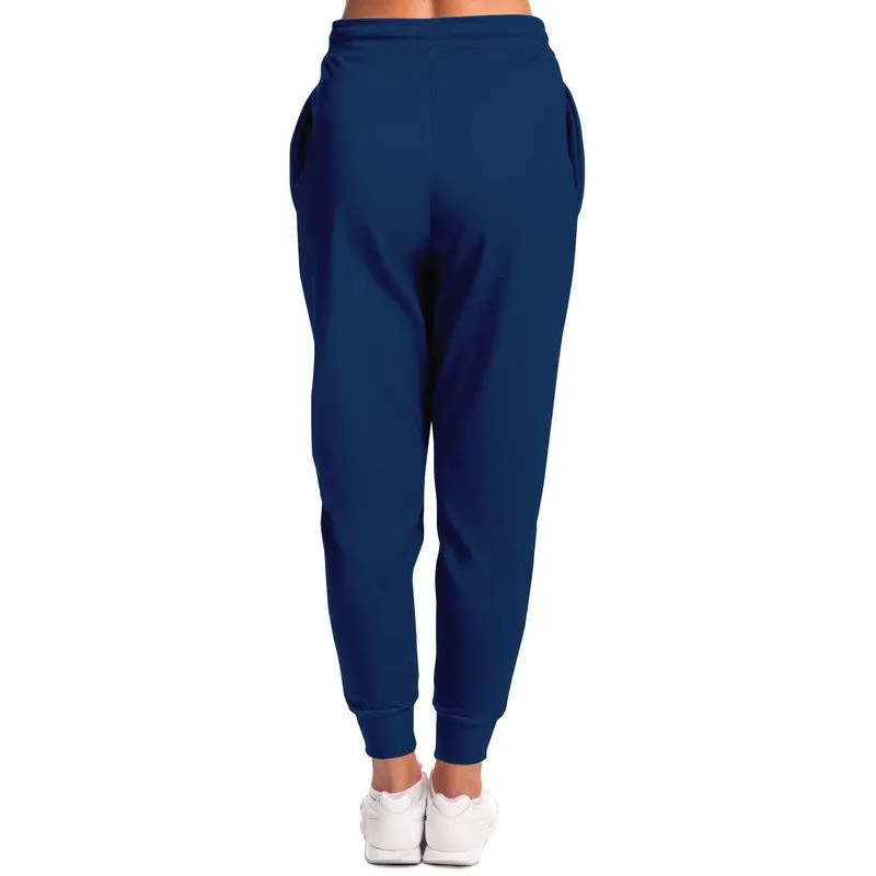 Medium Dark Blue Joggers | Unisex | with PLUS sizes | Medium Dark Pure Blue | C100M50Y0K60