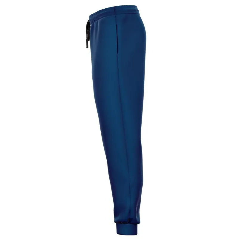 Medium Dark Blue Joggers | Unisex | with PLUS sizes | Medium Dark Pure Blue | C100M50Y0K60