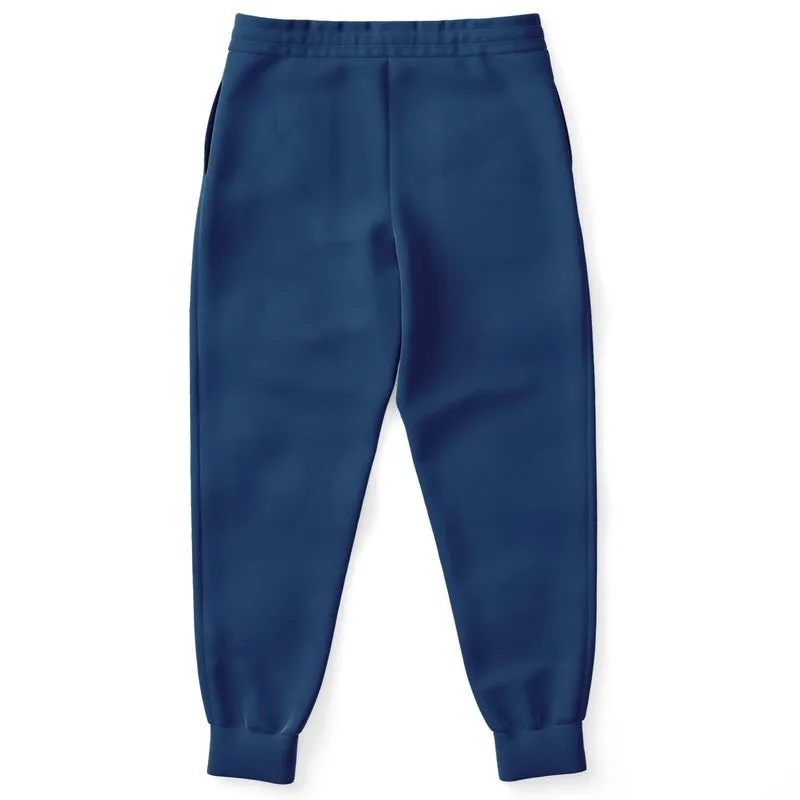 Medium Dark Blue Joggers | Unisex | with PLUS sizes | Medium Dark Pure Blue | C100M50Y0K60