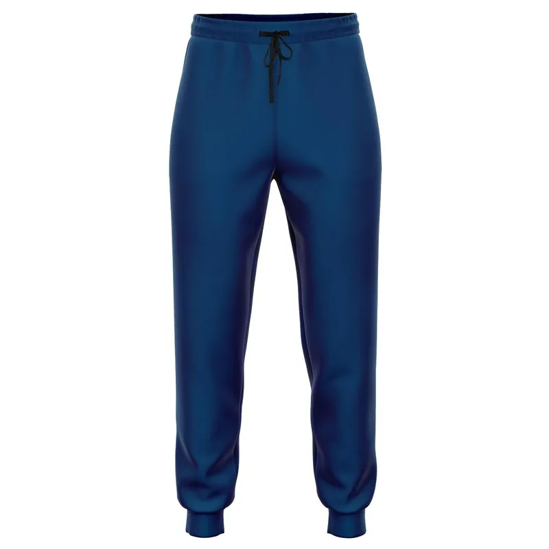 Medium Dark Blue Joggers | Unisex | with PLUS sizes | Medium Dark Pure Blue | C100M50Y0K60