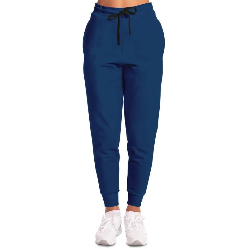 Medium Dark Blue Joggers | Unisex | with PLUS sizes | Medium Dark Pure Blue | C100M50Y0K60