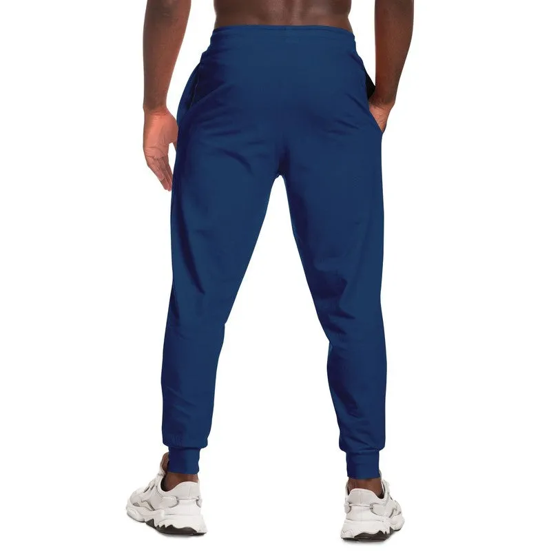 Medium Dark Blue Joggers | Unisex | with PLUS sizes | Medium Dark Pure Blue | C100M50Y0K60