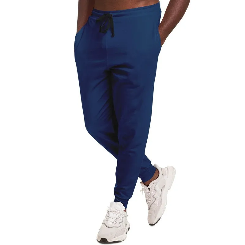 Medium Dark Blue Joggers | Unisex | with PLUS sizes | Medium Dark Pure Blue | C100M50Y0K60