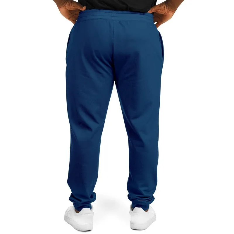 Medium Dark Blue Joggers | Unisex | with PLUS sizes | Medium Dark Pure Blue | C100M50Y0K60