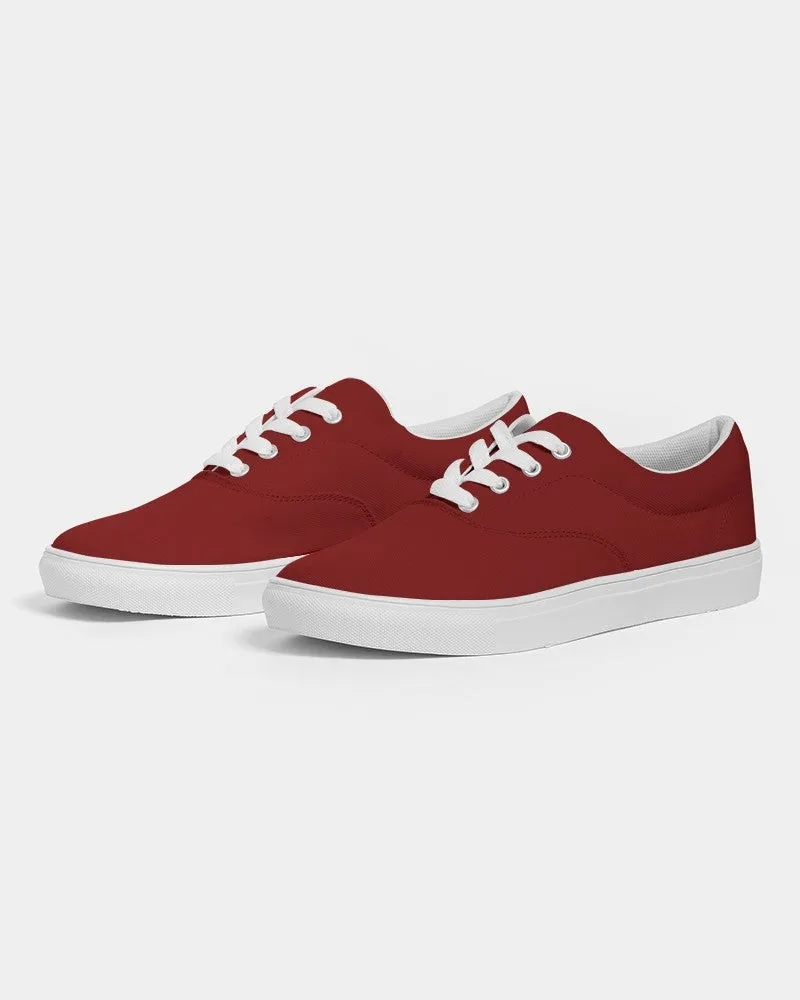 Medium Dark Red Men's Canvas Sneakers | Men's | Medium Dark Pure Red | C0M100Y100K60