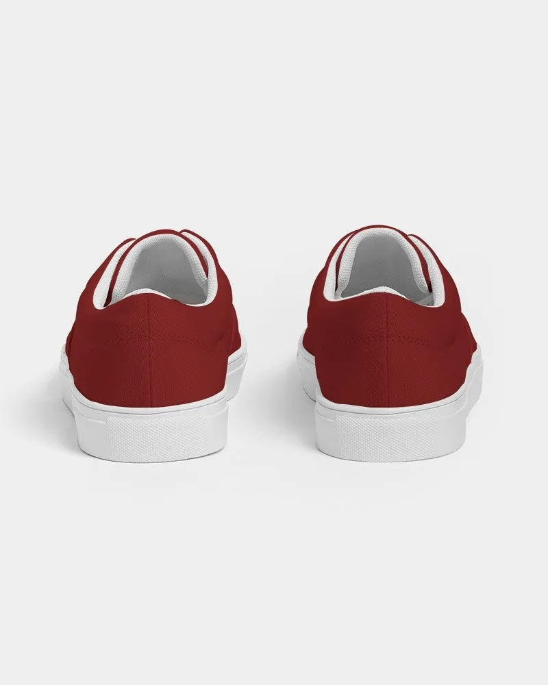 Medium Dark Red Men's Canvas Sneakers | Men's | Medium Dark Pure Red | C0M100Y100K60