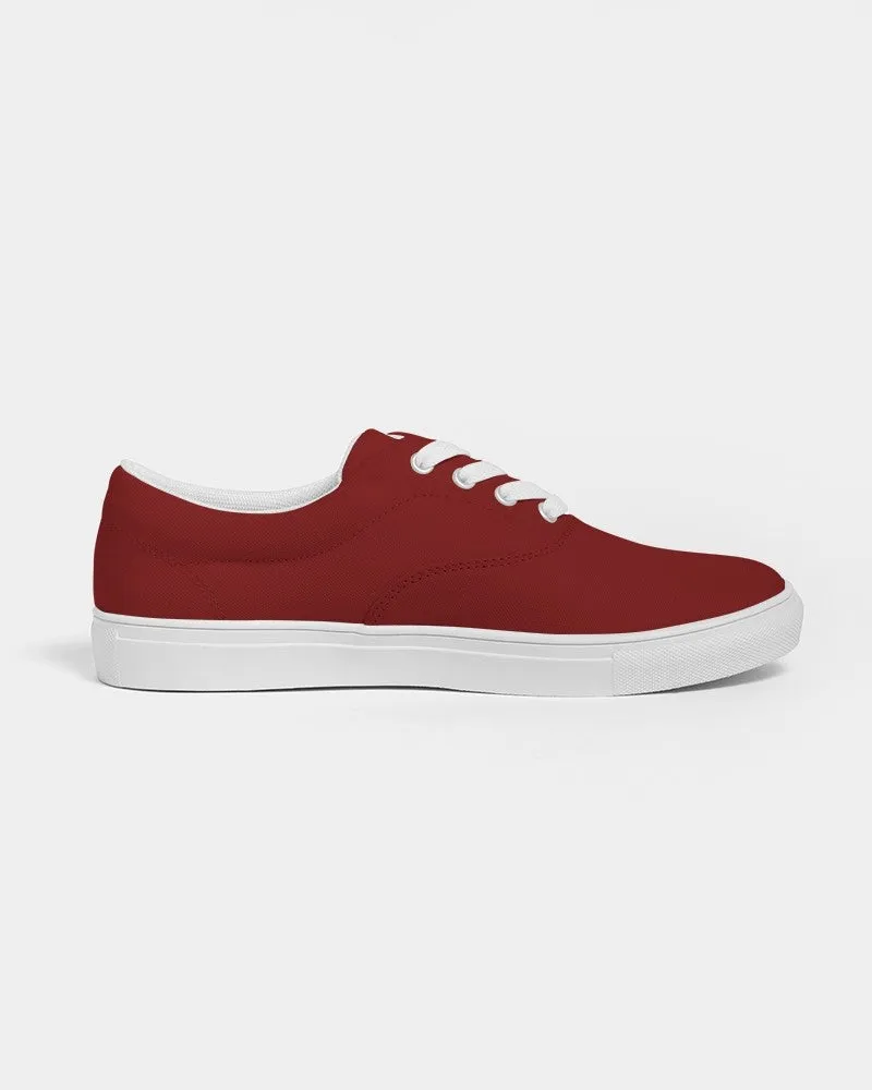 Medium Dark Red Men's Canvas Sneakers | Men's | Medium Dark Pure Red | C0M100Y100K60