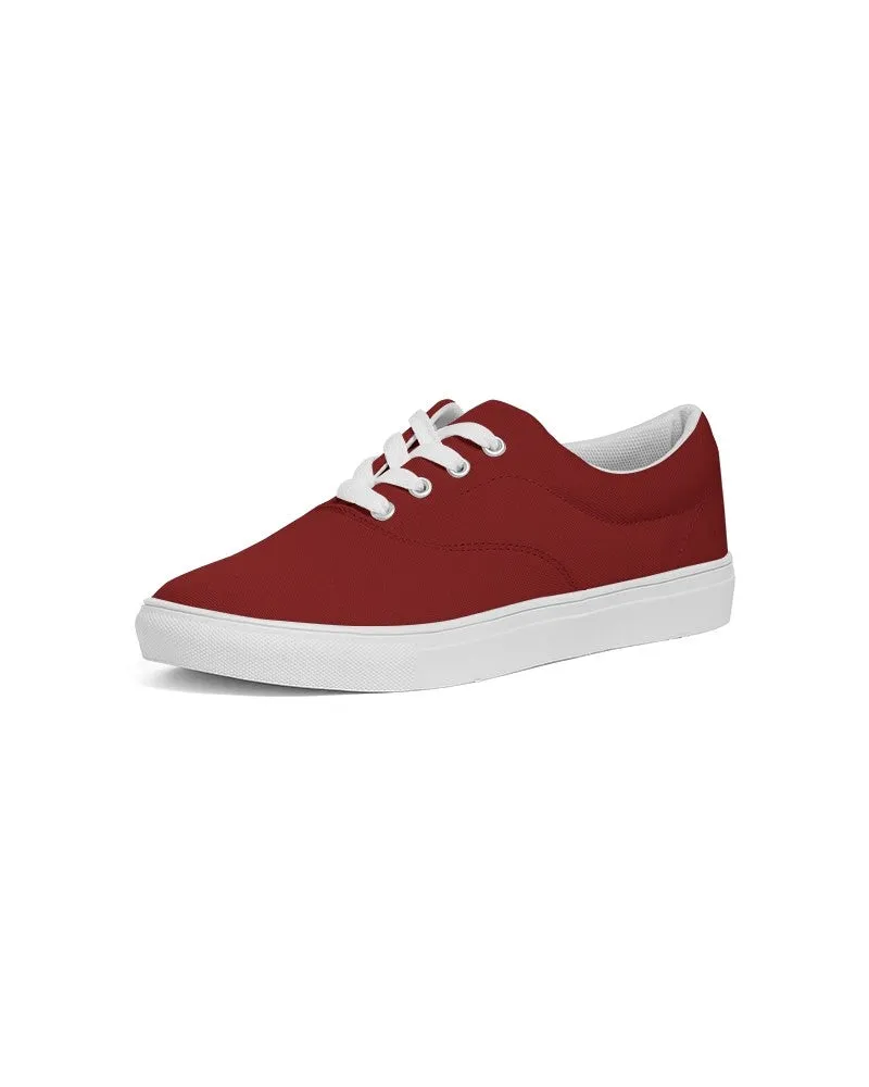 Medium Dark Red Men's Canvas Sneakers | Men's | Medium Dark Pure Red | C0M100Y100K60