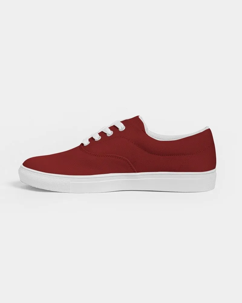 Medium Dark Red Men's Canvas Sneakers | Men's | Medium Dark Pure Red | C0M100Y100K60