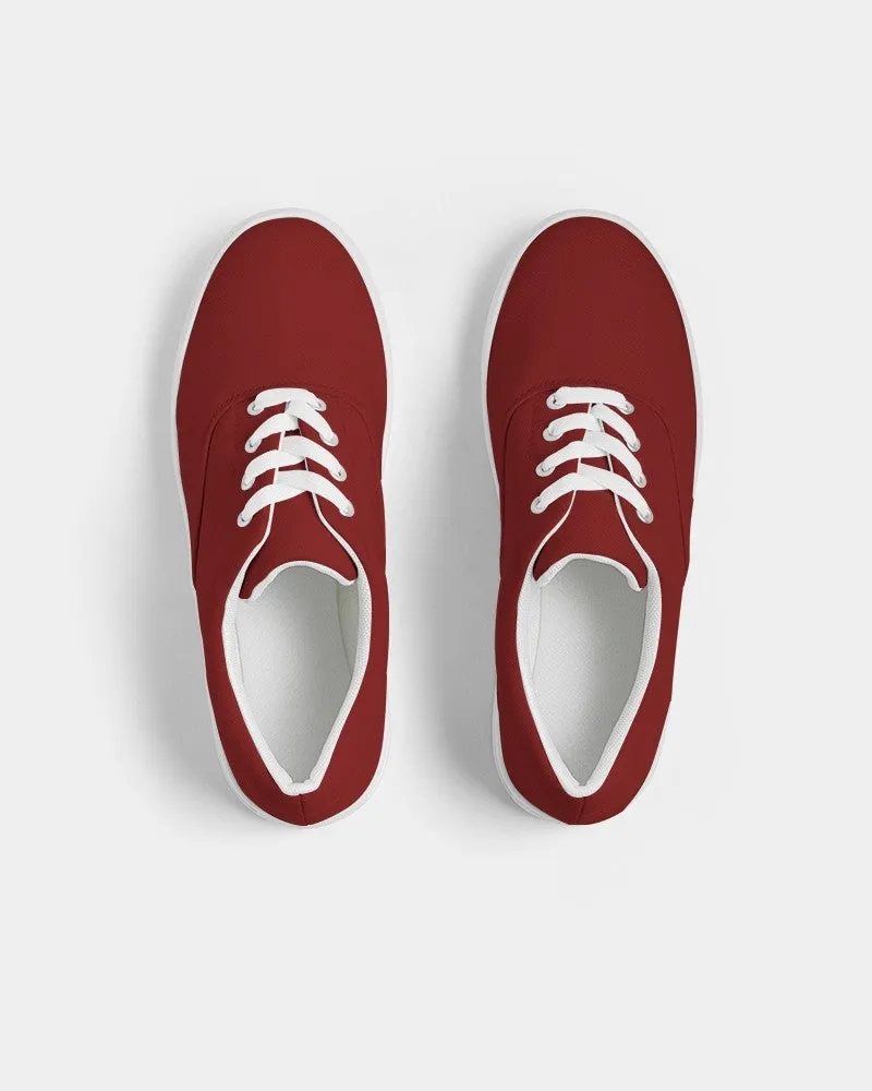 Medium Dark Red Men's Canvas Sneakers | Men's | Medium Dark Pure Red | C0M100Y100K60