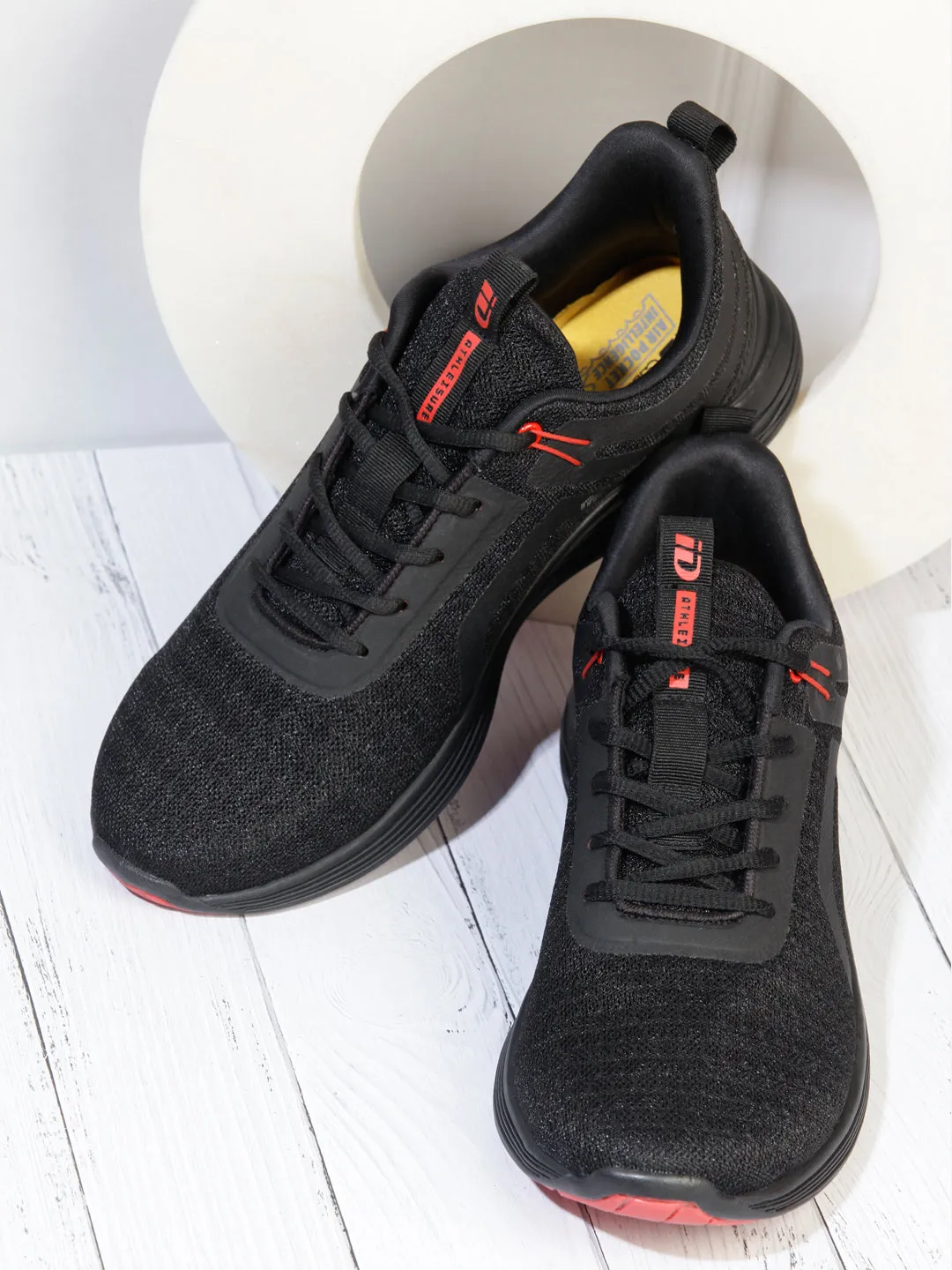 Men's Black Lace Up Sneaker (ID7513)