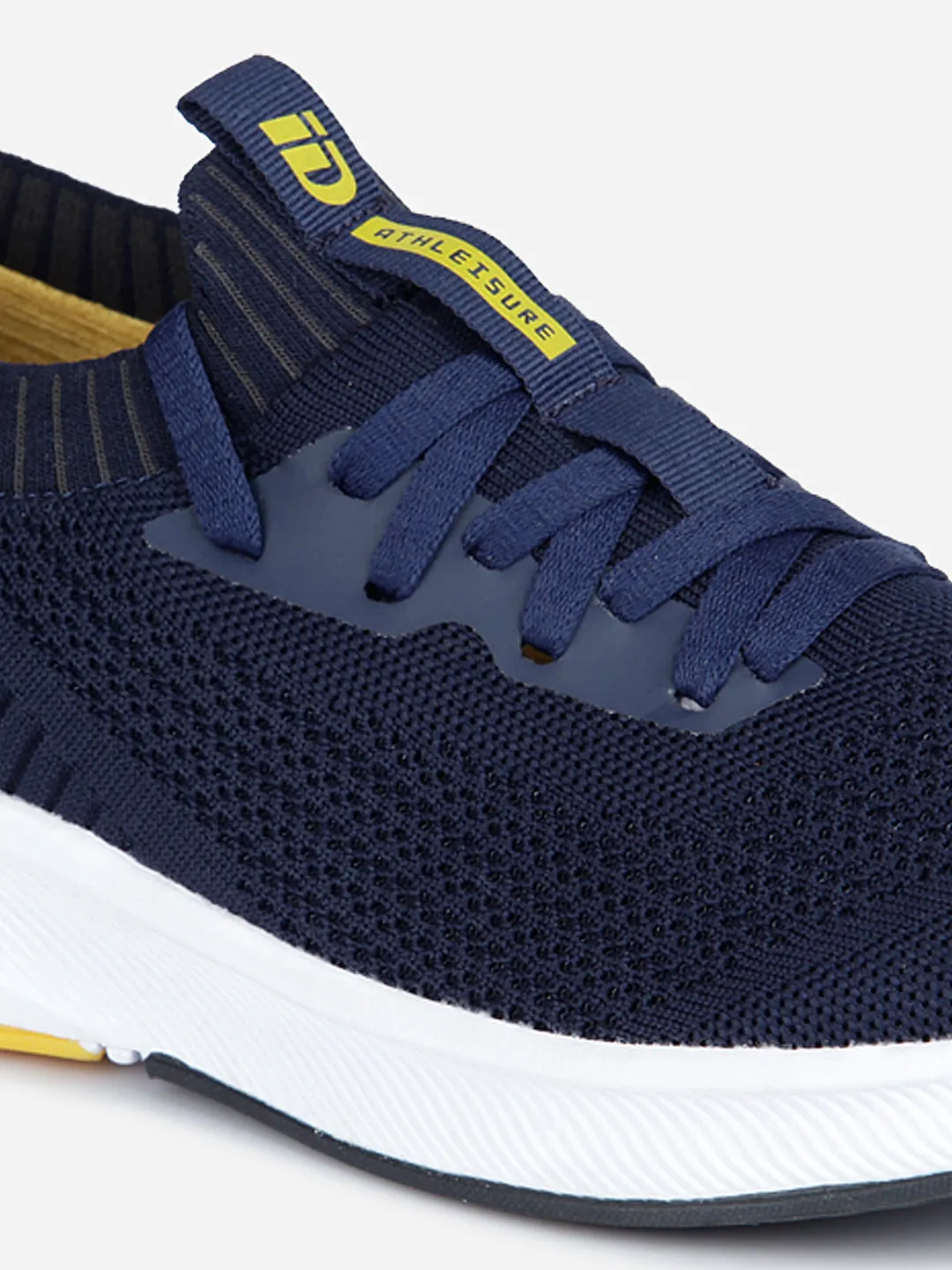 Men's Navy Sock Knit Sneaker (ID7520)