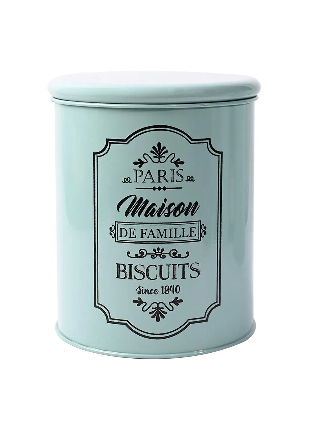 Metal Biscuite Jar - Green, 1700 Ml