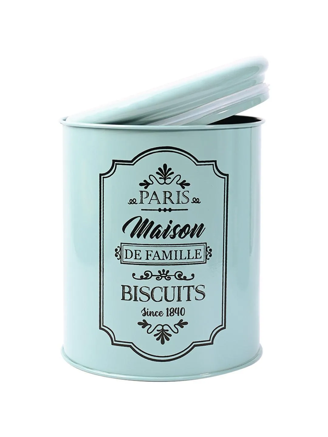 Metal Biscuite Jar - Green, 1700 Ml