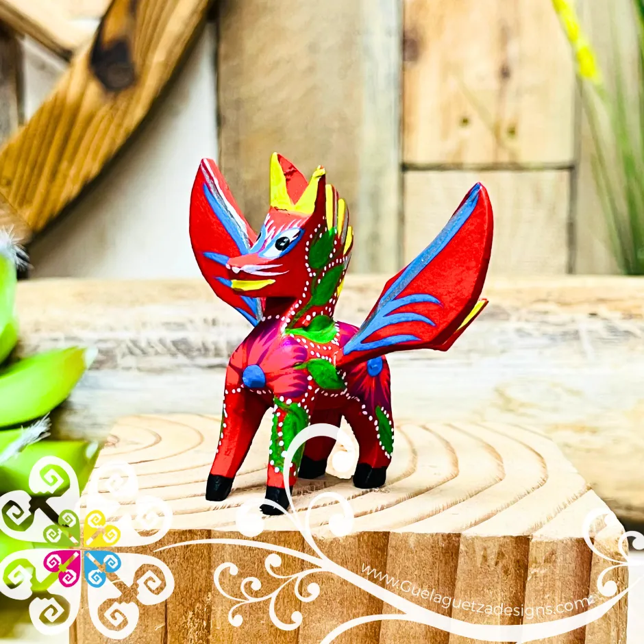 Mini Pegasus Alebrije Handcarve Wood Decoration Figure