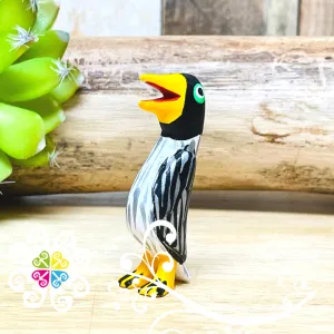 Mini Penguin Alebrije Handcarve Wood Decoration Figure