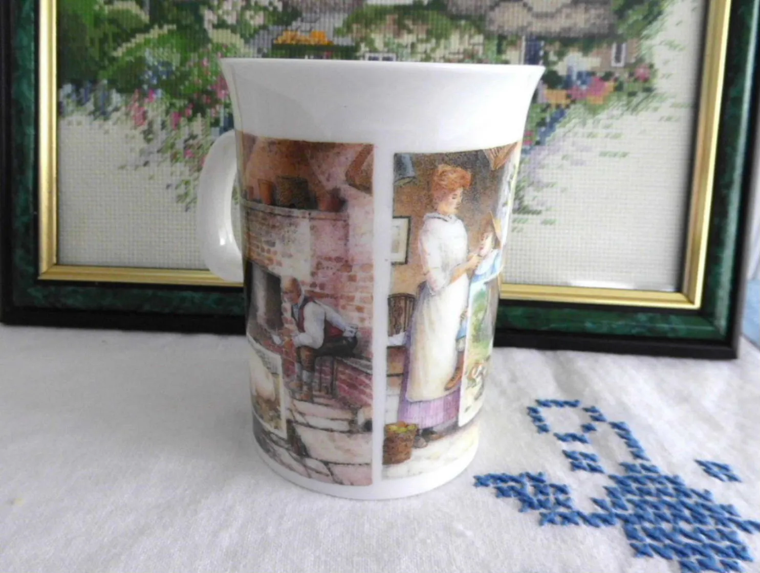 Mug Dunoon England Cottage Life Thatched Cottage Topiaries Country Folk At Home