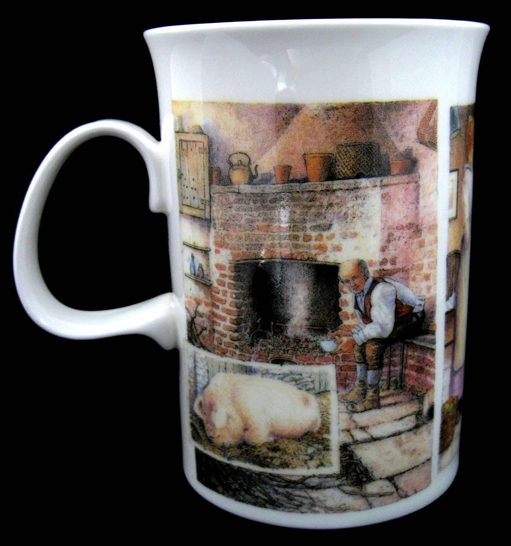 Mug Dunoon England Cottage Life Thatched Cottage Topiaries Country Folk At Home