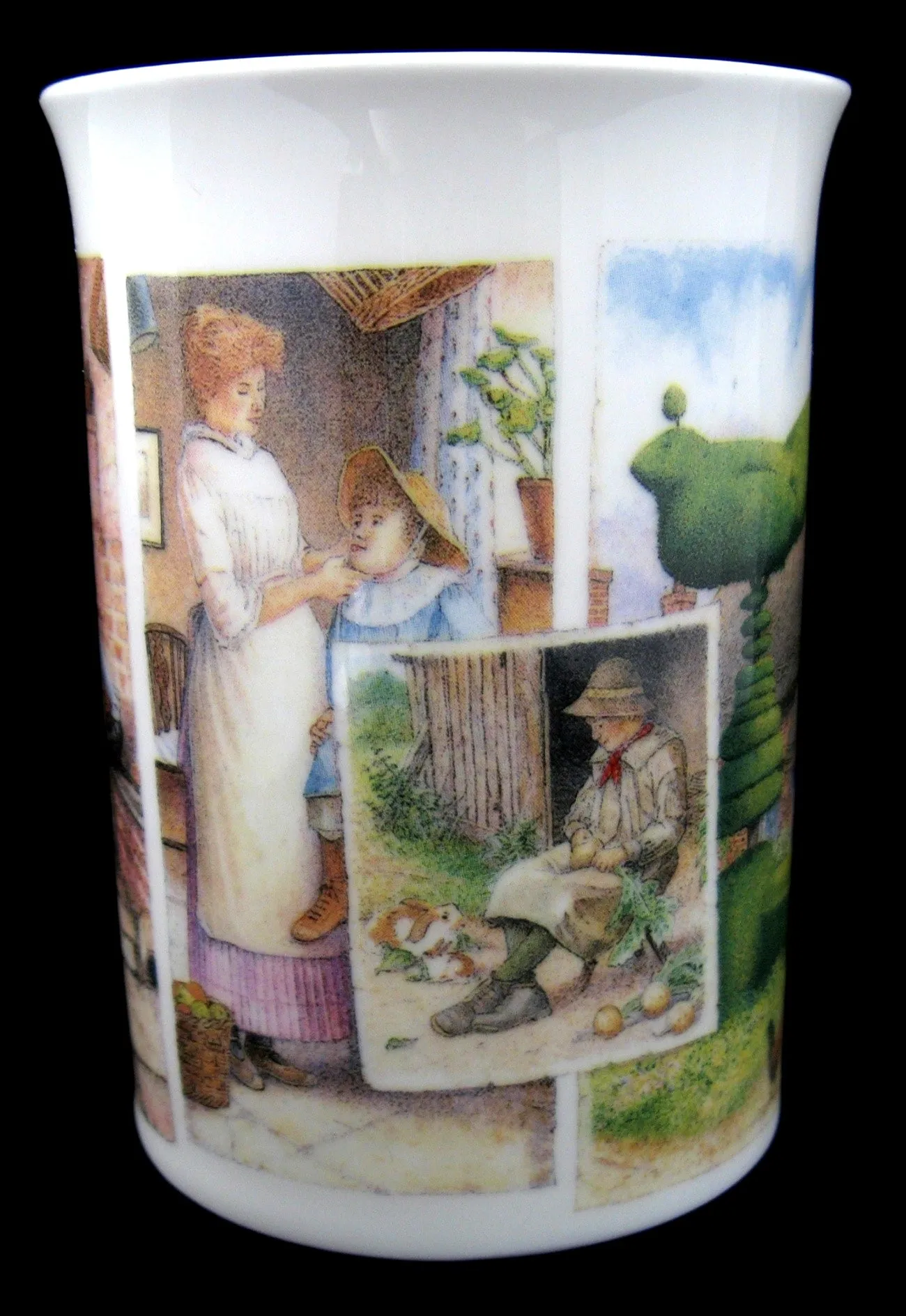 Mug Dunoon England Cottage Life Thatched Cottage Topiaries Country Folk At Home