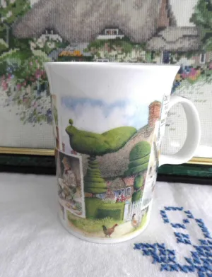 Mug Dunoon England Cottage Life Thatched Cottage Topiaries Country Folk At Home