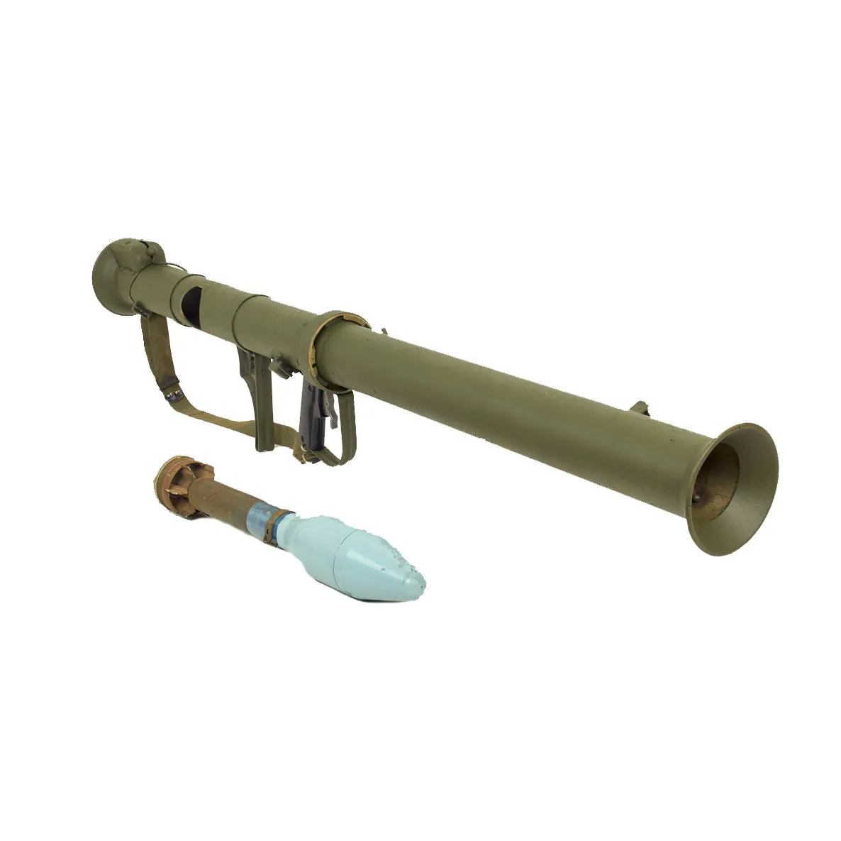 Original U.S. M20 A1B1 3.5 Inch Super Bazooka Rocket Launcher with INERT Practice Round - Canada Marked