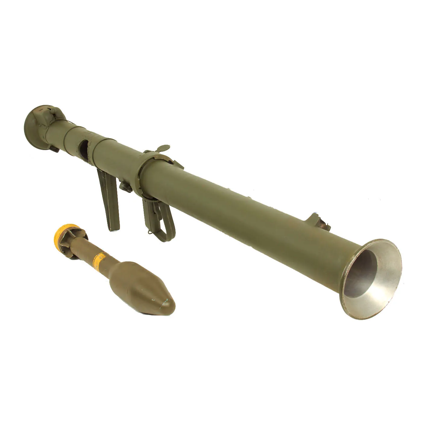 Original U.S. M20 A1B1 3.5 Inch Super Bazooka Rocket Launcher with INERT Practice Round