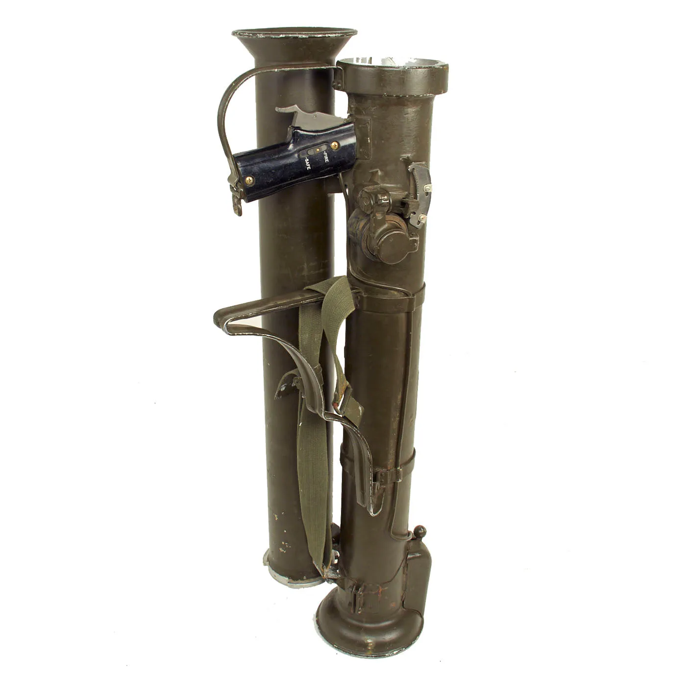 Original U.S. M20 A1B1 3.5 Inch Super Bazooka Rocket Launcher with INERT Practice Rounds and Carry Bag