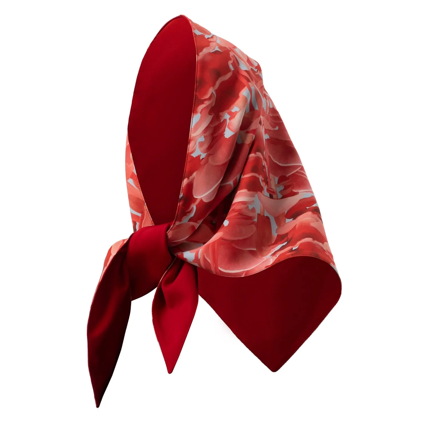 Pale Red Mushroom Print Shawl Scarf