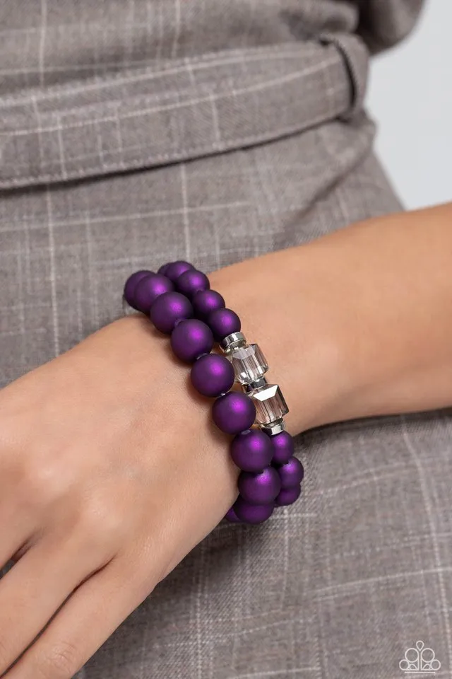 Paparazzi Bracelet ~ Shopaholic Showdown - Purple