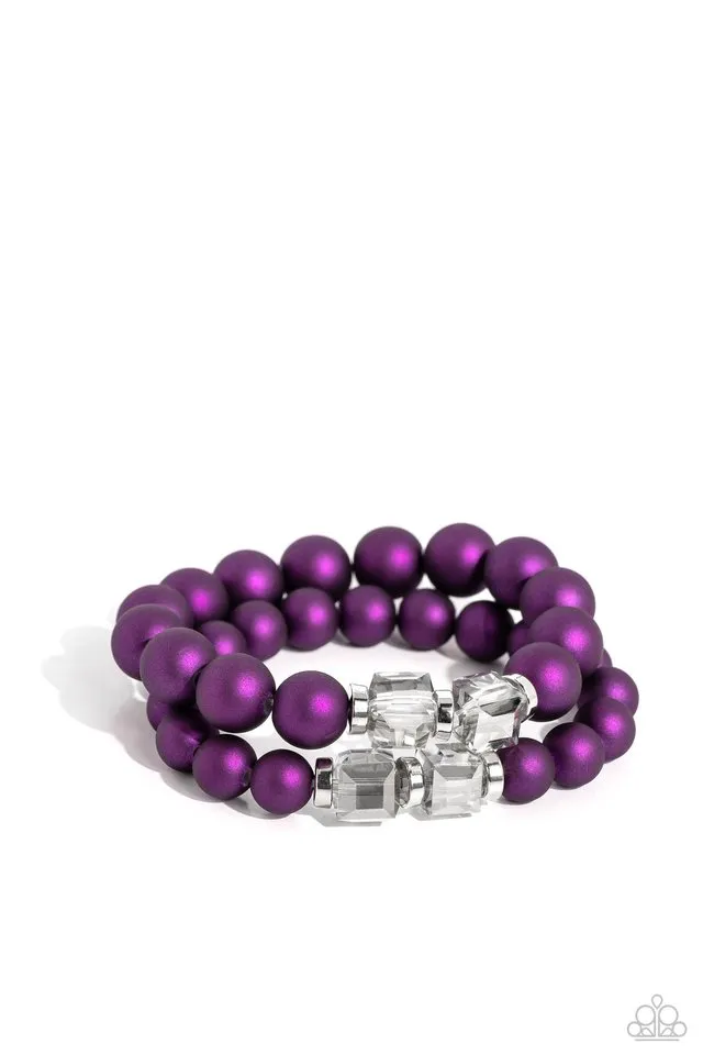 Paparazzi Bracelet ~ Shopaholic Showdown - Purple