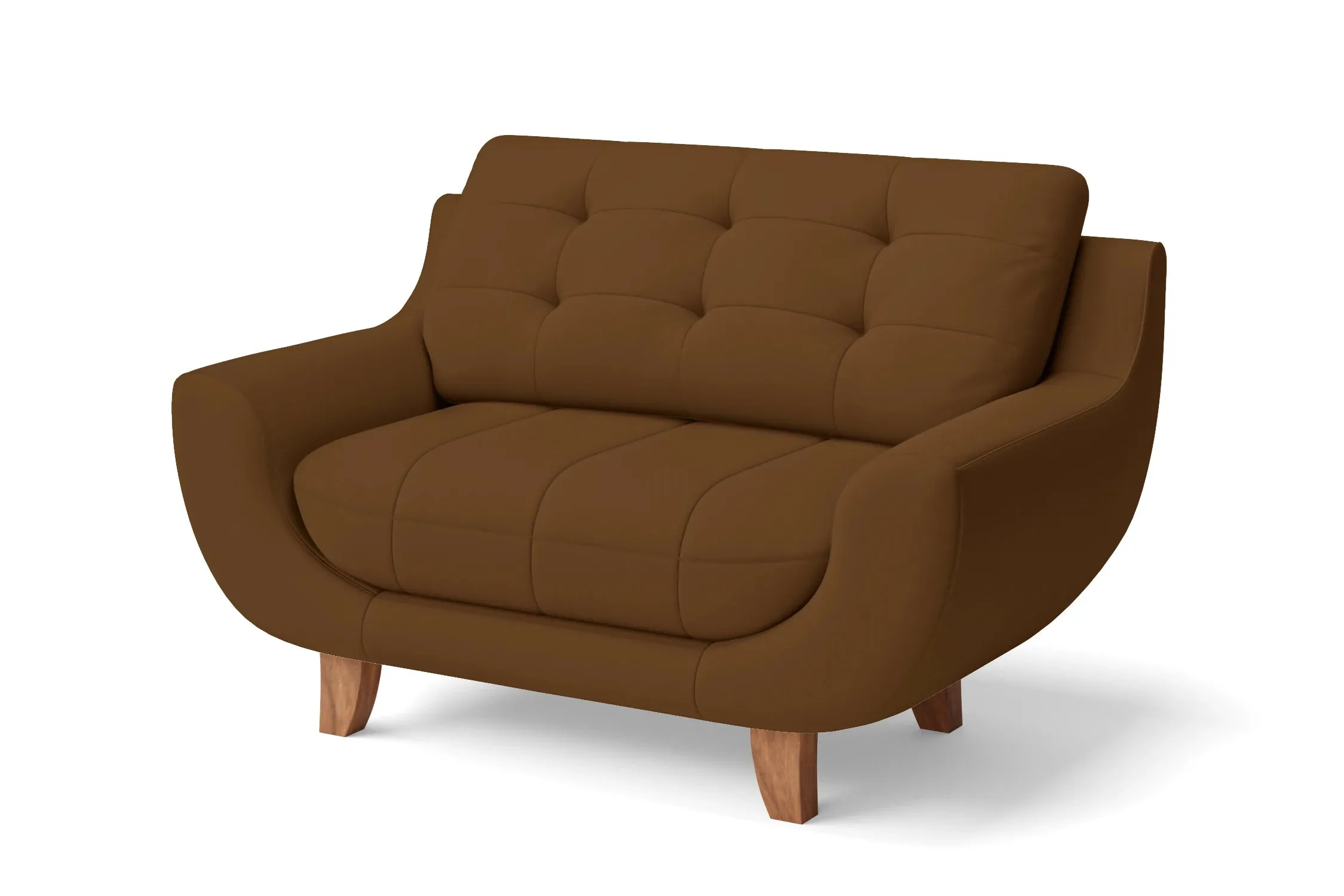 Perugia 2 Seater Sofa Walnut Brown Leather