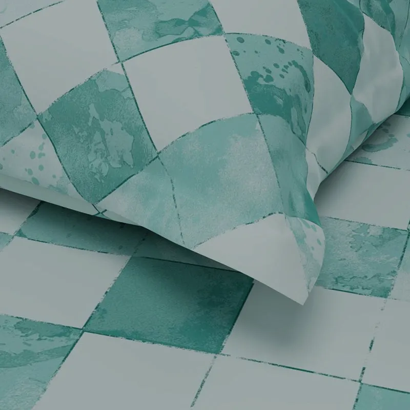 Rachel Geometric Bedsheet - Green