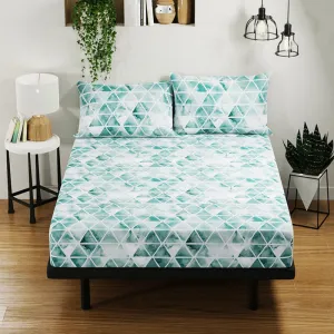 Rachma Geometric Bedsheet - Green