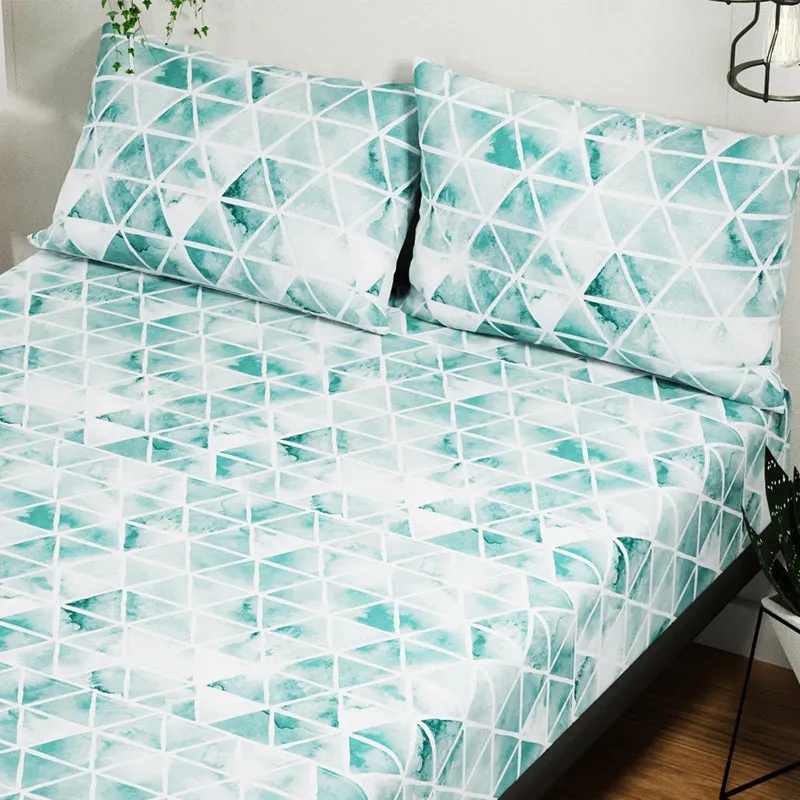 Rachma Geometric Bedsheet - Green