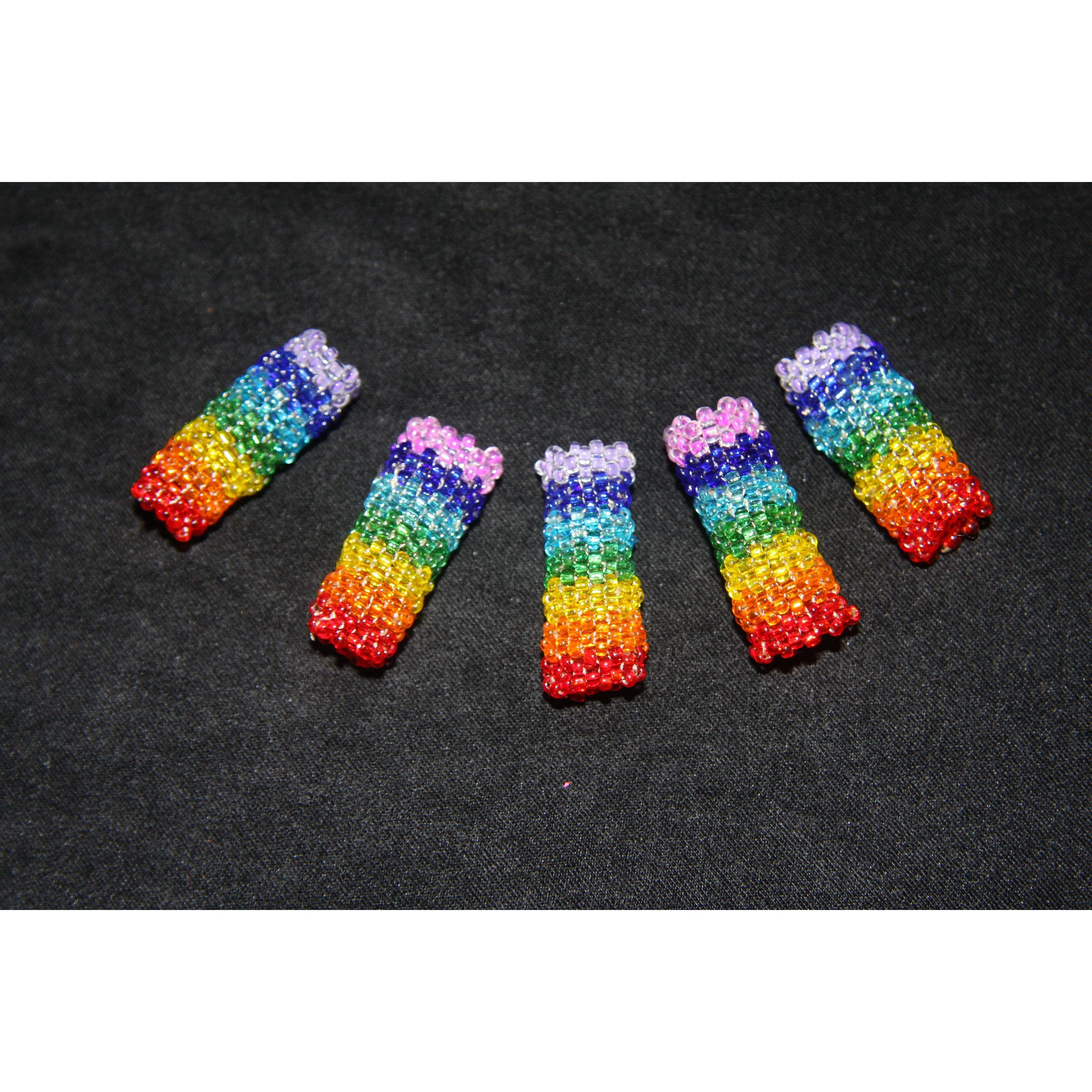 Rainbow Dreadlock Plaited Hair Beads