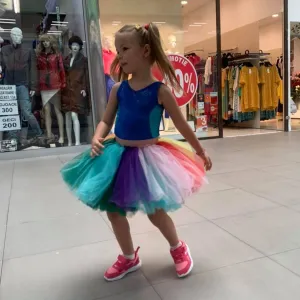 Rainbow Twirl Tulle Skirt: A Splash of Color for Joyful Moments