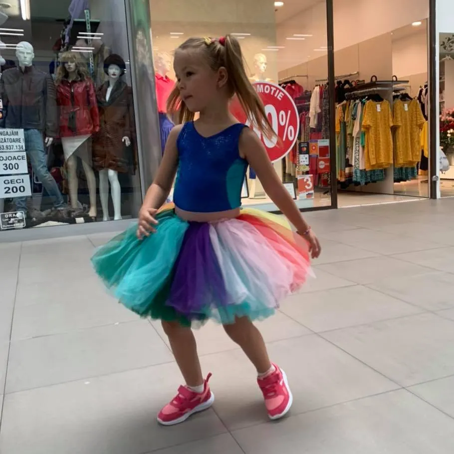 Rainbow Twirl Tulle Skirt: A Splash of Color for Joyful Moments