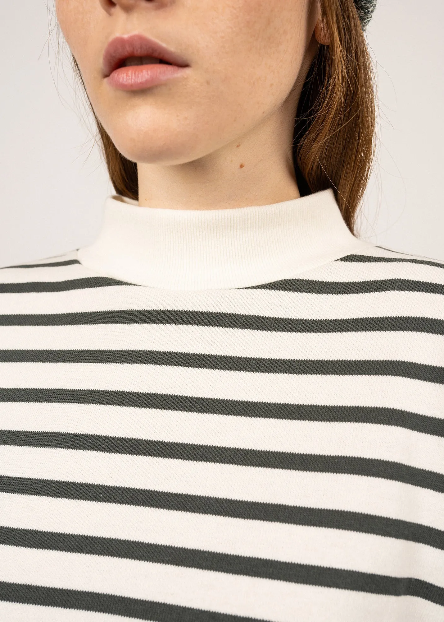 Seine oversize sailor striped shirt - SAINT JAMES 48N1W (ECUME/VEGETAL)