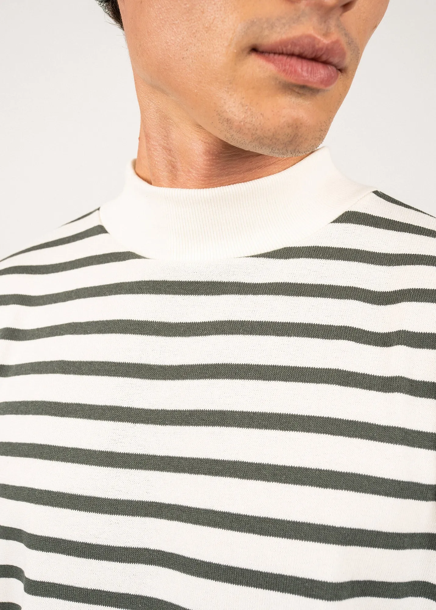 Seine oversize sailor striped shirt - SAINT JAMES 48N1W (ECUME/VEGETAL)