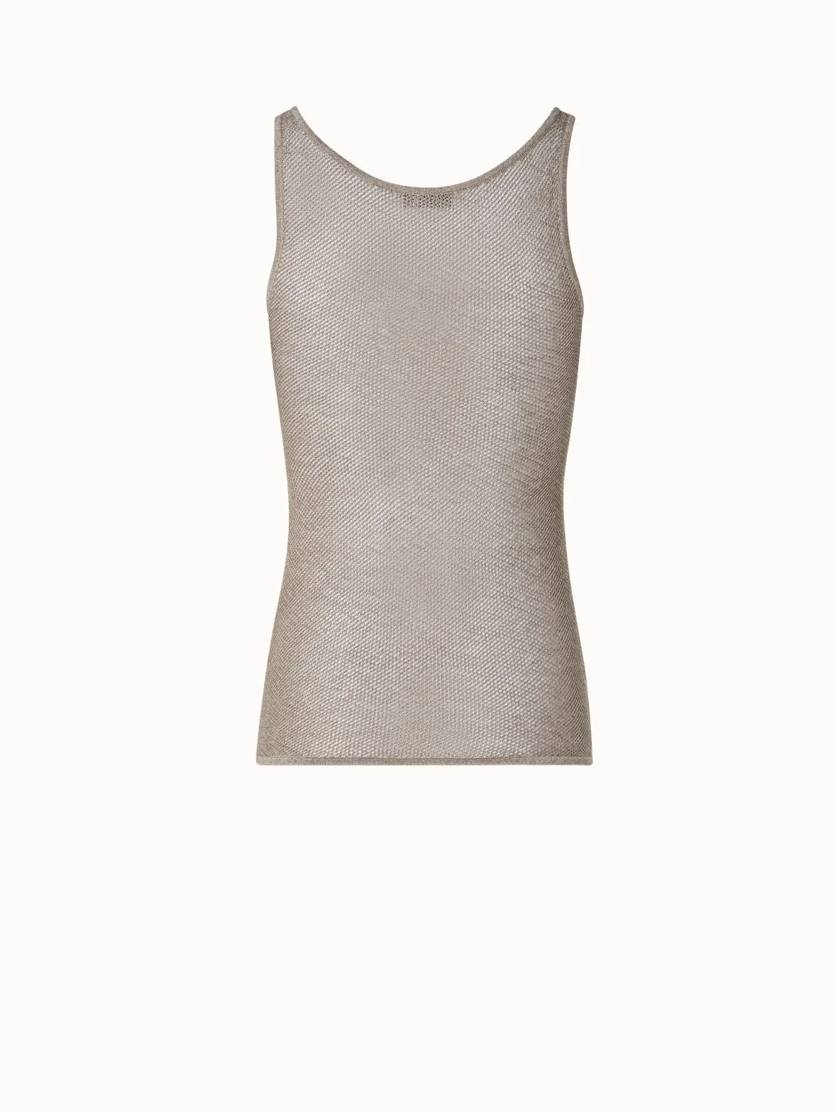 Sheer Silk Mesh Knit Tank