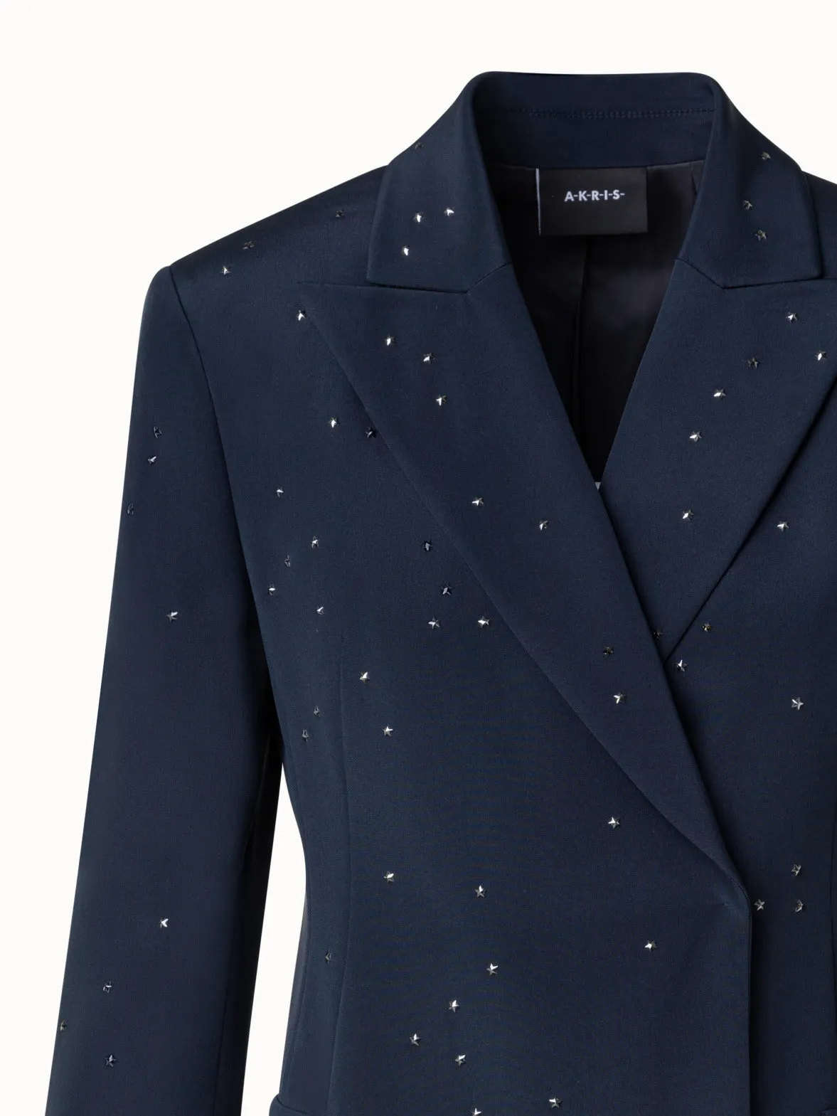 Silk Crêpe Jacket with Swarovski Stars