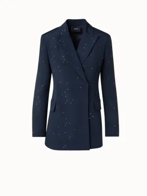 Silk Crêpe Jacket with Swarovski Stars