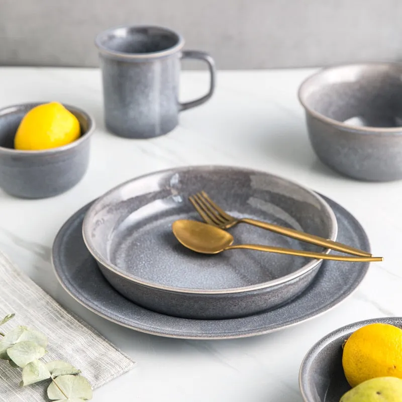 Slate Ceramic Porcelain Dinnerware