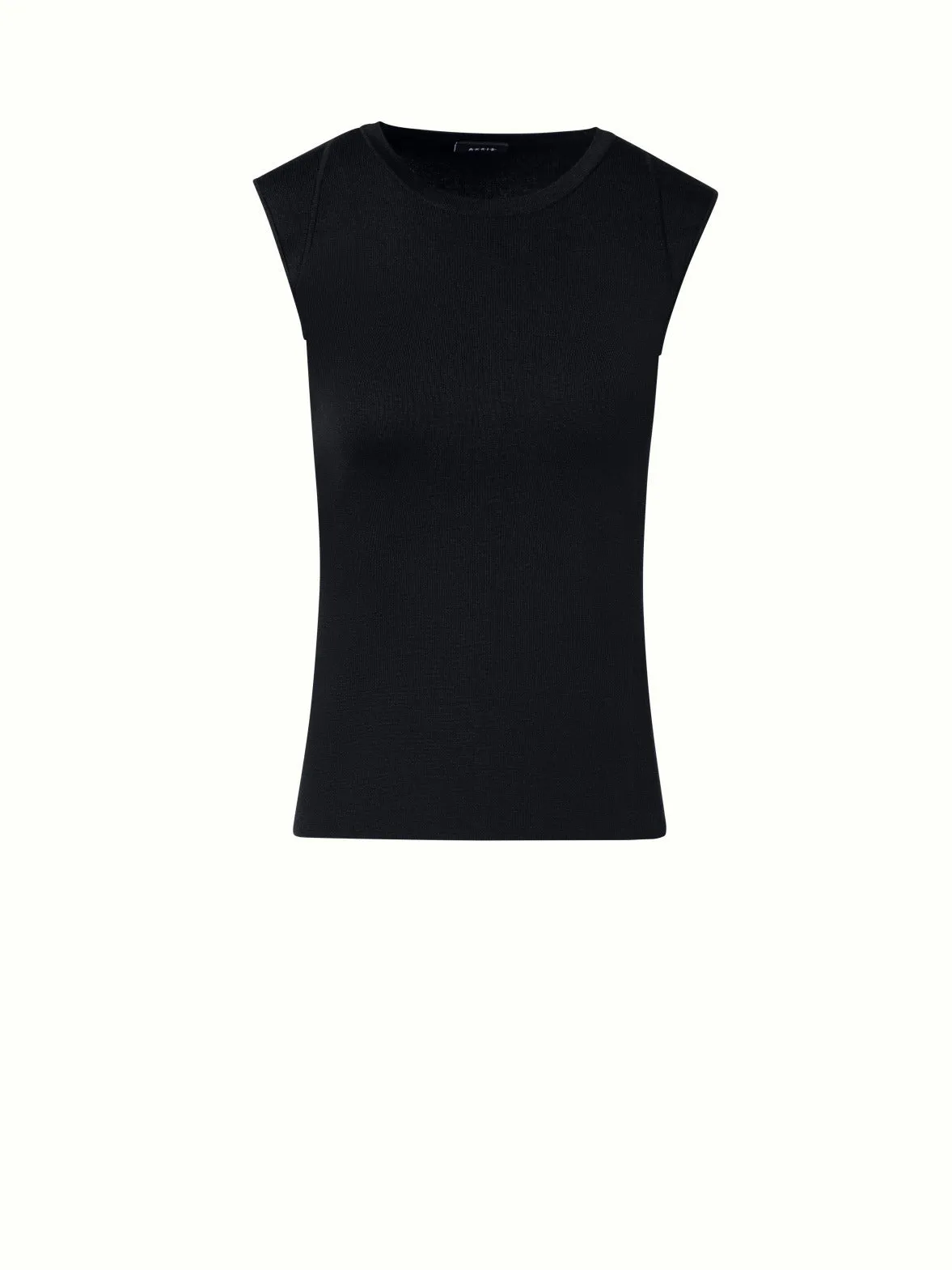 Sleeveless Knit Top in Silk Stretch