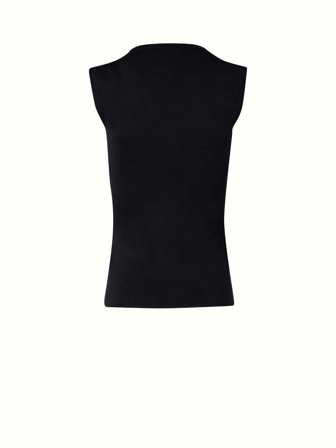 Sleeveless Knit Top in Silk Stretch